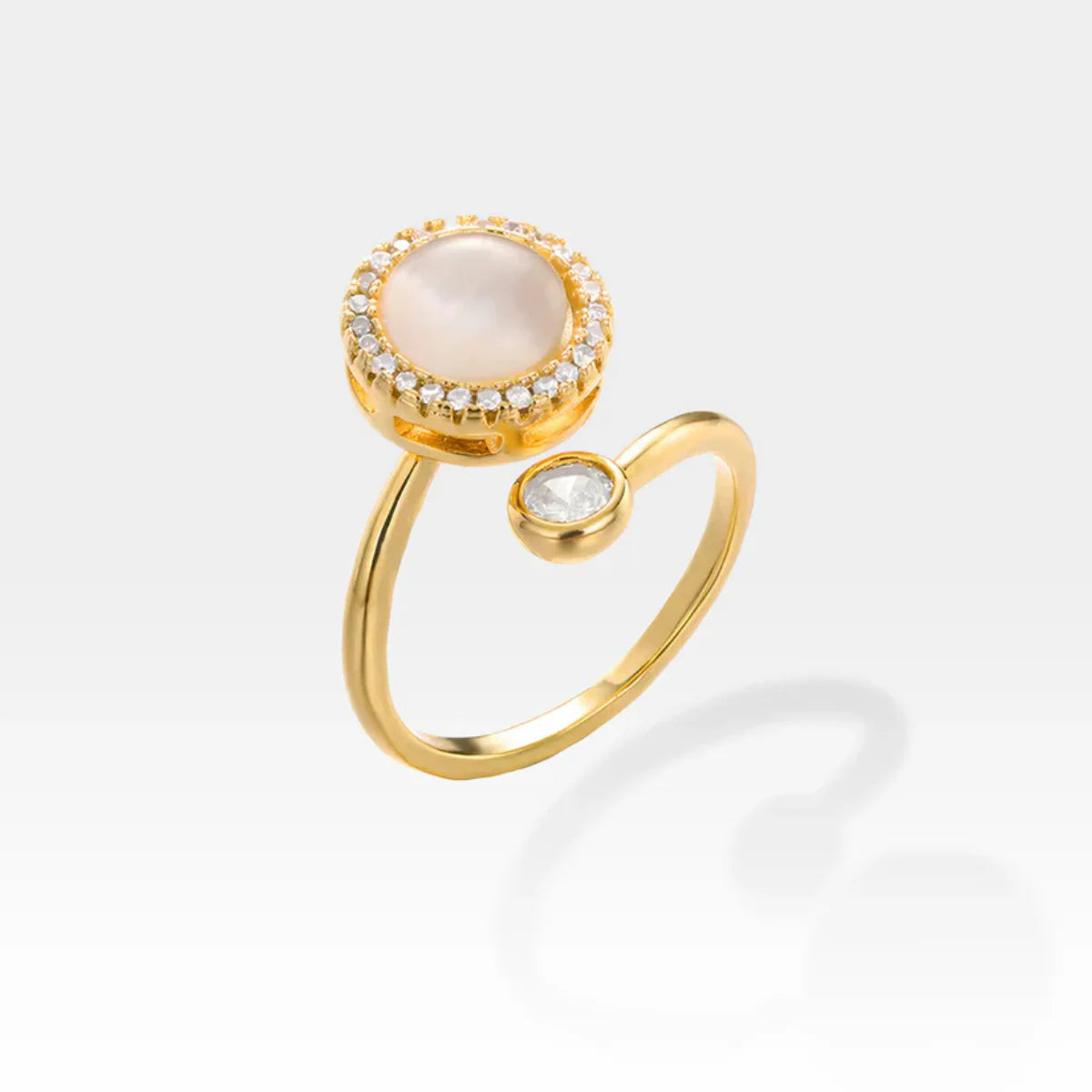 "PEARL STONE" SPINNER RING